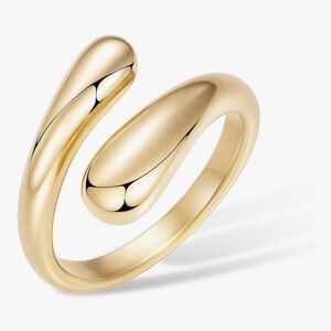 "Elena" Statement Gold-Tone Ring; Various Sizes Available